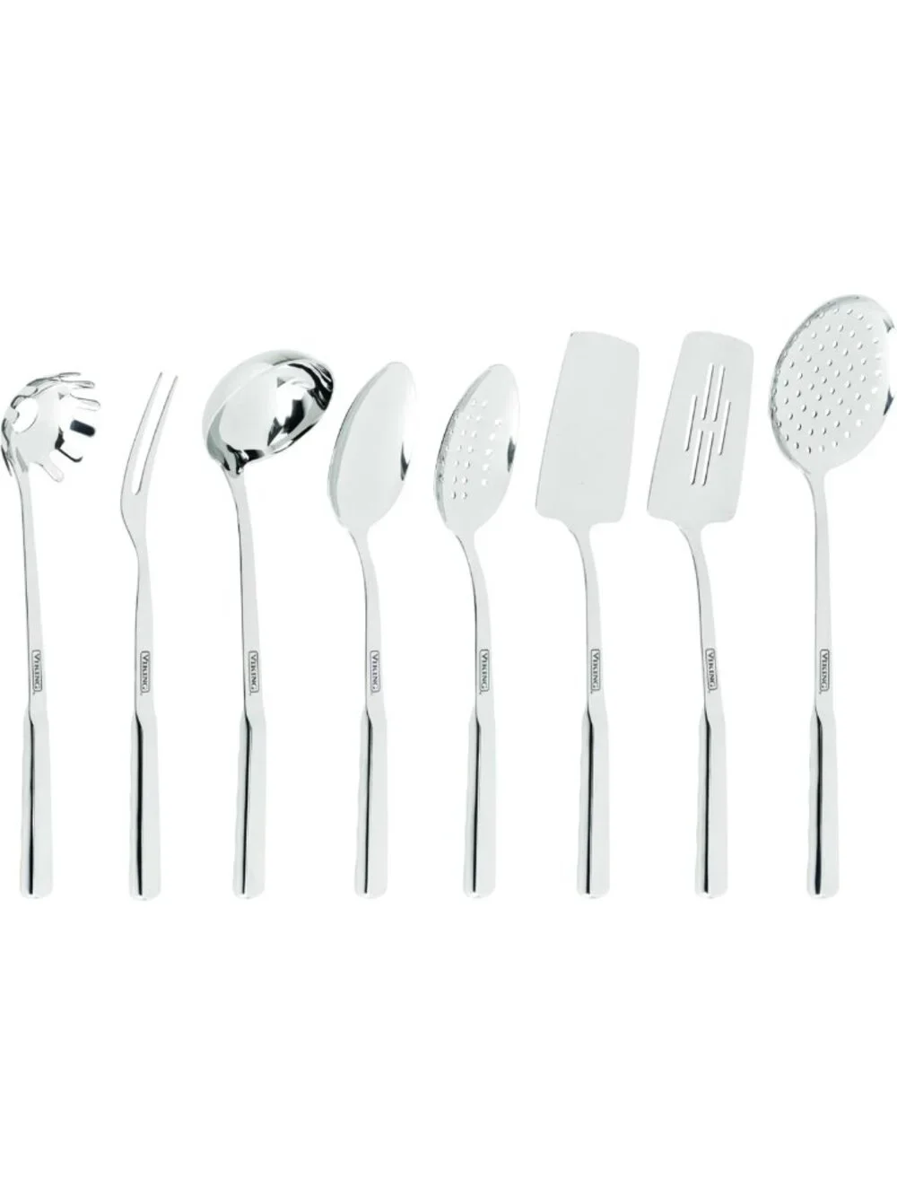 8-Piece Stainless Steel Cooking Utensil Set - Spatulas, Spoons, Ladle & More!